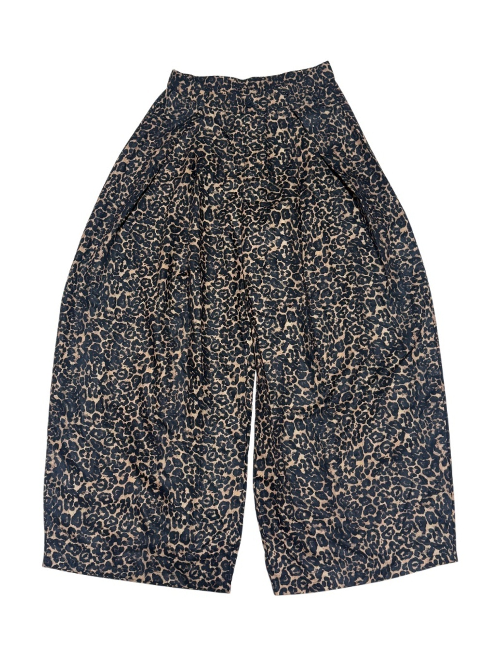 SHEIN Leopard Print Wide Leg Barrel Pants High Waist Animal Print | S